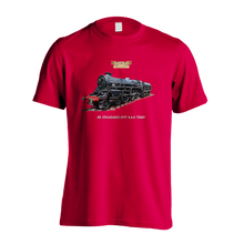 Load image into Gallery viewer, Display your love for a star of our home fleet, BR Standard 4MT 4-6-0 with a classic fit red t-shirt featuring the locomotive itself. Made bespoke for The Severn Valley Railway, this t-shirt is 100% cotton.