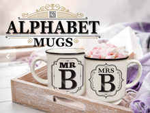 Load image into Gallery viewer, Initial Mugs (Mr, Miss, Mrs)