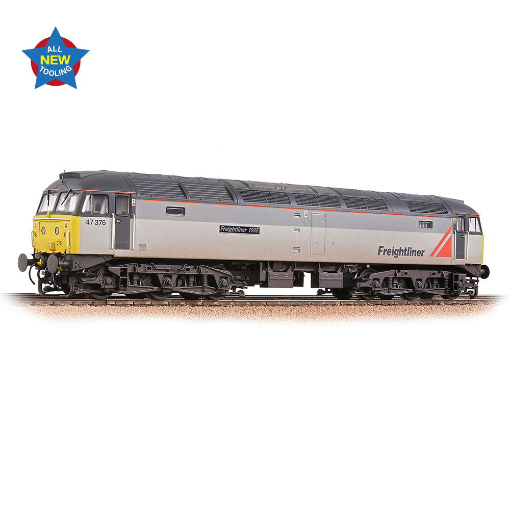 BACHMANN 35-430 CLASS 47/3 47376 'FREIGHTLINER 1995' FREIGHTLINER GREY DIESEL Locomotive (Weathered Edition)