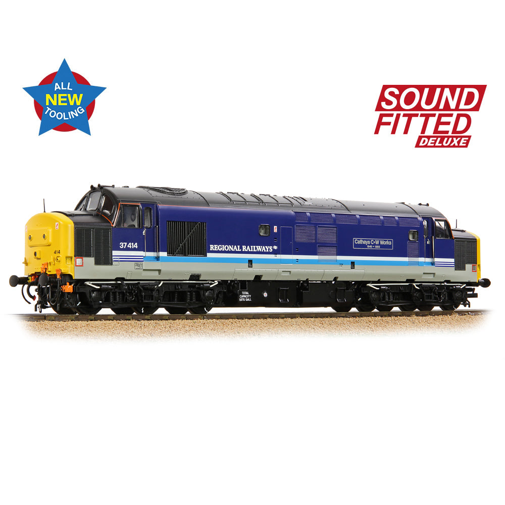 Bachmann Class 37/4 37414 'Cathays C&W Works 1846-1993' BR Regional Railways OO Gauge