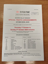 Load image into Gallery viewer, 2026 Autumn Diesel Bash Working Timetable - Last few, HALF PRICE
