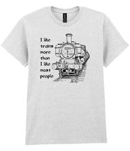 Load image into Gallery viewer, I Like Trains more than People T shirt - Pannier
