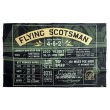 Load image into Gallery viewer, Flying Scotsman factfile tea towel
