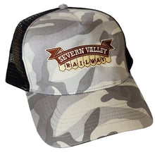 Load image into Gallery viewer, Camo Snapback Trucker Cap - SVR Logo
