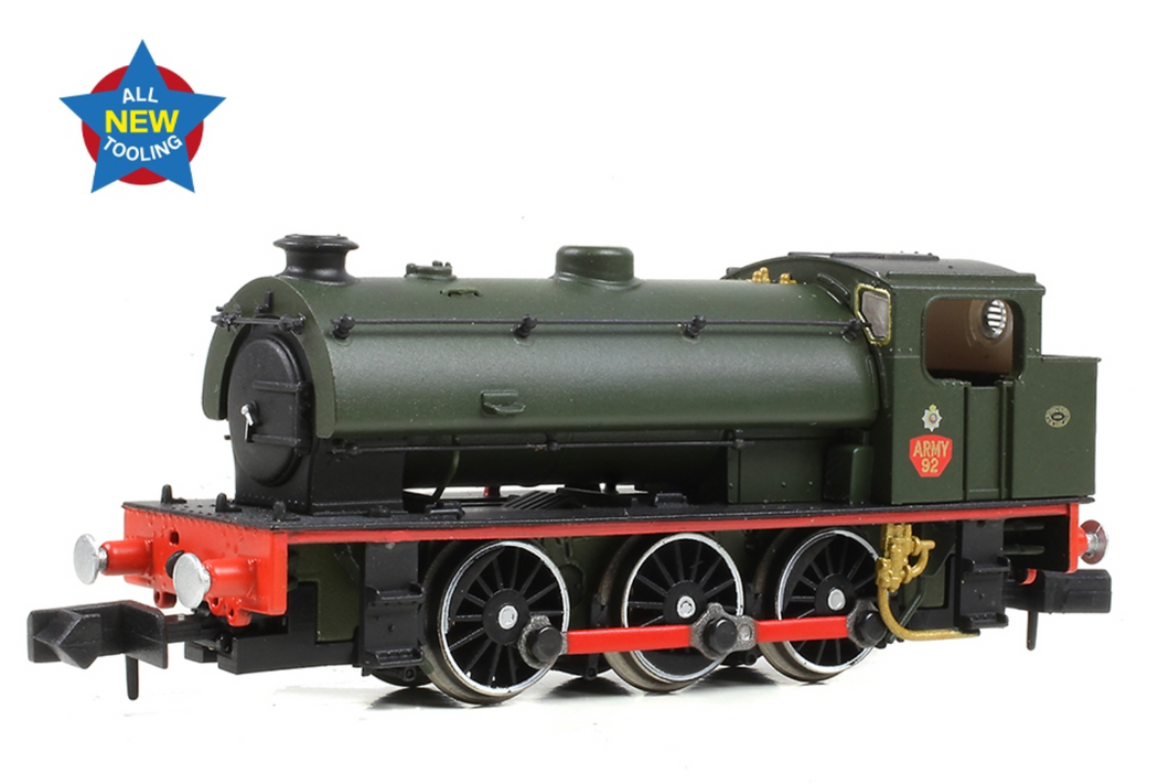 HALF PRICE! EFE Rail N gauge WD Austerity Saddle Tank Army 92 'Waggoner' Army Green 85506