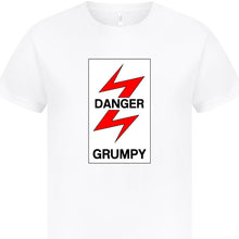 Load image into Gallery viewer, Danger - Grumpy. Electrification sign T shirt.
