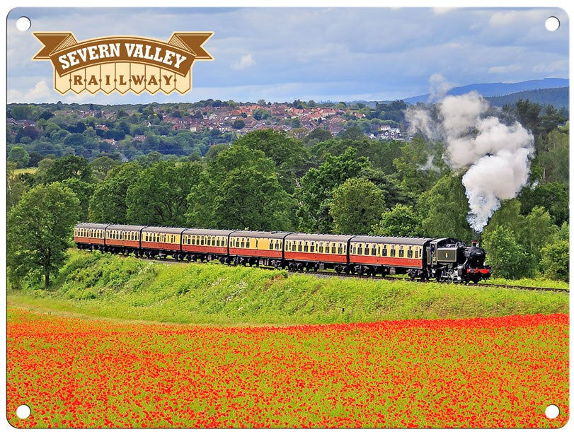 Exclusive Severn Valley Railway Metal Magnet/Sign Poppies